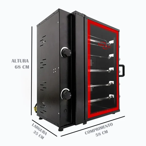 Assador a Gás 5 Espetos Rotativos Spolu Spl-600 Spogrill - Imagem 3