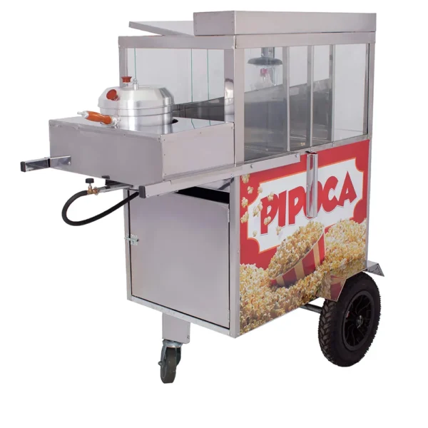 Carrinho de Pipoca Doce e Salgada R2 Com Pipoqueira e Lampião R0095 - Imagem 2