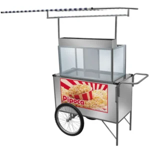 Carrinho de Pipoca Simples Inox Com Toldo L32rb/t Cefaz