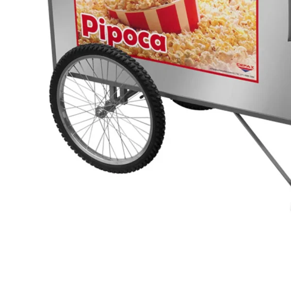 Carrinho de Pipoca Simples Inox Com Toldo L32rb/t Cefaz - Imagem 4
