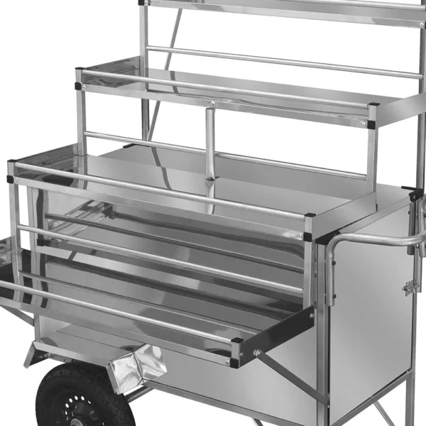 Carrinho Expositor Cefaz Inox Rodas Pneumáticas e Toldo Lex26p/t - Imagem 2