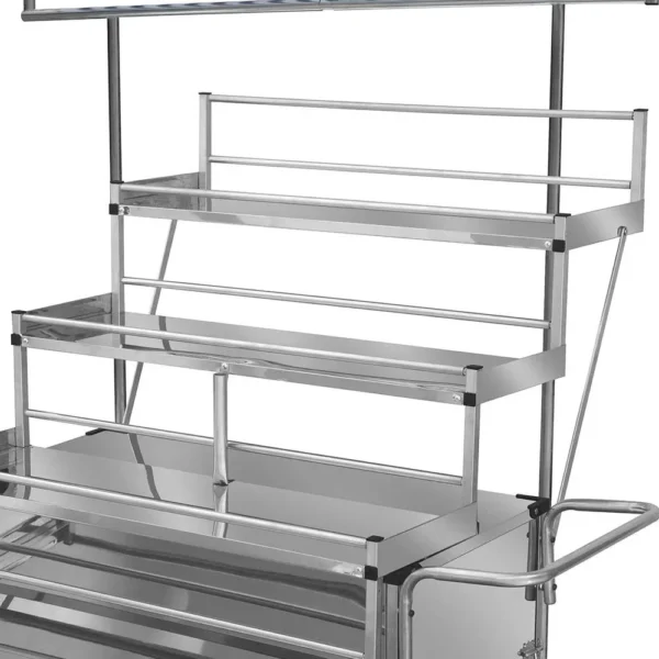 Carrinho Expositor Cefaz Inox Rodas Pneumáticas e Toldo Lex26p/t - Imagem 3