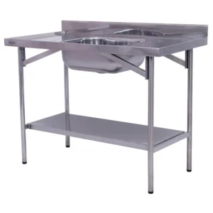 Pia Industrial Benfati Inox 1,80m Chapa Lisa Com 1 Cuba 503cl