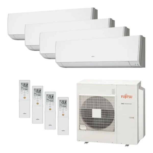 Ar Condicionado Multi-Split Fujitsu Inverter 45.000 Btu/h (4x 12.000) Quente/Frio 220V