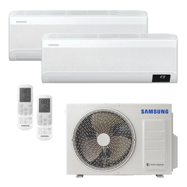 Ar Condicionado Multi-Split Samsung Wind Free Inverter 18.000 BTU/h (1x 9.000 e 1x 12.000) Quente/Frio 220v
