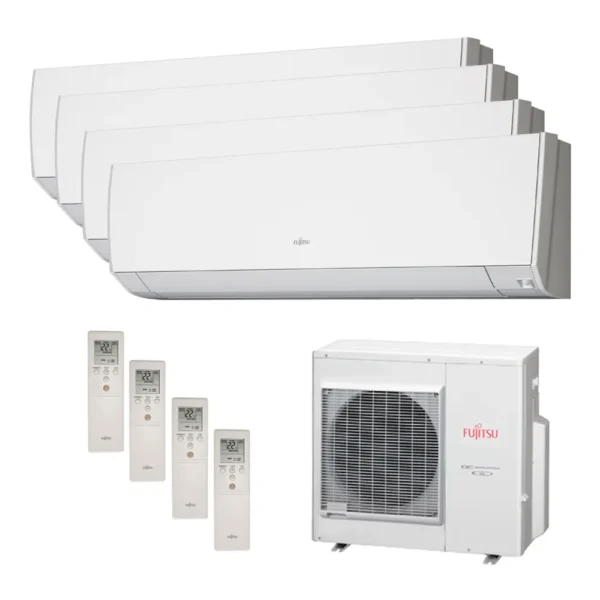 Ar Condicionado Multi Split Inverter Fujitsu 36.000 BTU/h (1x 7.000 e 3x 9.000) Quente/Frio 220V